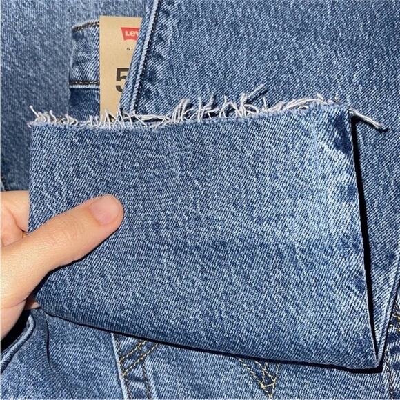 Levi's Women's 501 High-Rise Skinny Jeans Sz 27 x 28 raw hem button fly - Picture 2 of 5